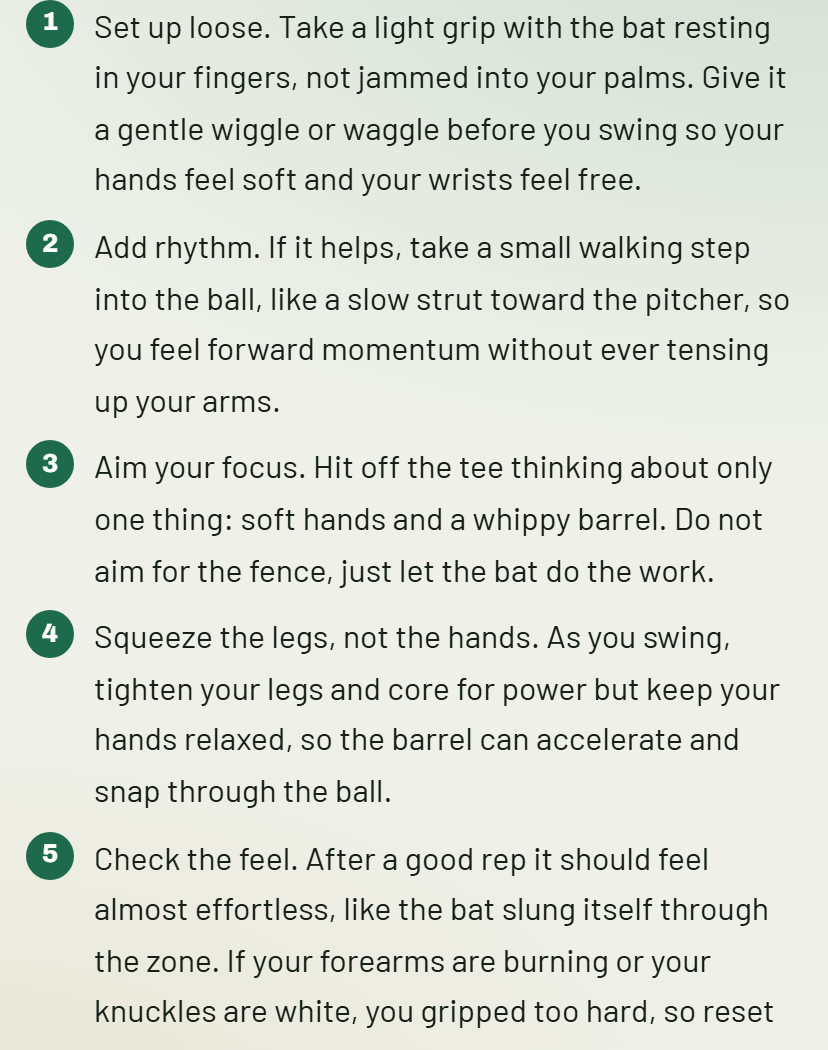 A drill page showing six numbered steps explaining how to run it